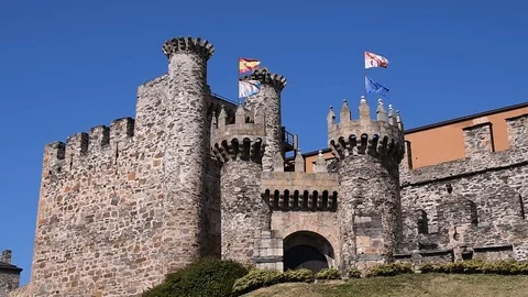 Templar castle in Ponferrada Stock Footage 106507414