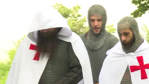 Templar knights captured Stock Footage 140599372