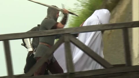 Templar knights captured Stock Footage 140599400