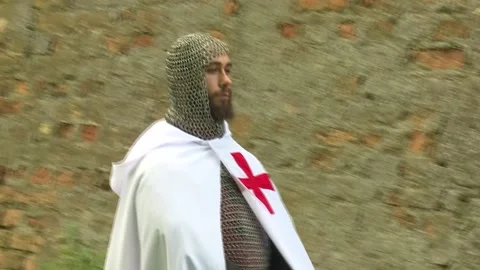 Templar knights captured Video stock 140599419