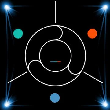 Template 3 position for information on dark background. Stock Illustration