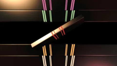 TEMPLATE - 3D Interface (COLORFUL) - Looping HD Background Stock Footage 295537105