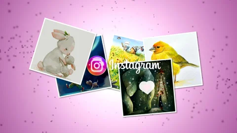 Template with 40 moving photos for presentation 스톡 After Effects