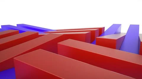 Template 4k blue and redbackground texture 3d illustration rendering Stock Illustration