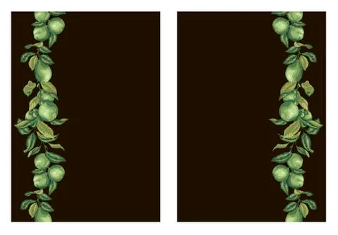 Template of  A4 format for menu, poster and any other printing. There is a ve Stock Illustration