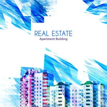 Template about real estate Illustrazione stock