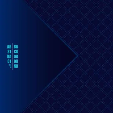 Template abstract classic geometric squares pattern on dark blue background l イラスト素材
