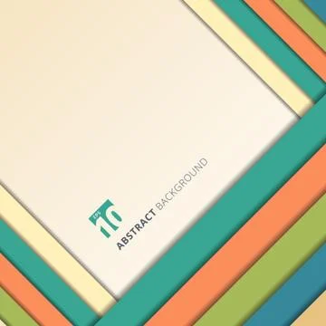 Template abstract geometric colorful rectangles overlapping layer with shadow Stock Illustration