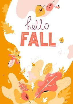 Template with abstract leaves. Stock Illustration