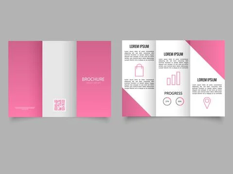 Template for abstract tri-fold theme brochure. Catalog Vector Template. Vecto Stock Illustration