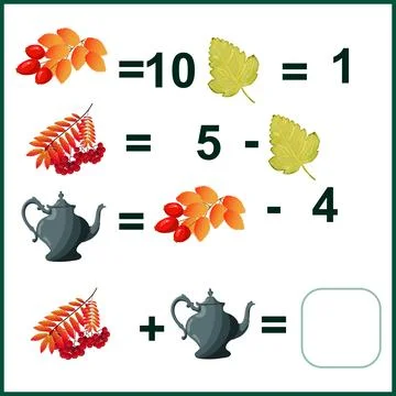 Template for additional education. Math kids activity sheet Illustrazione stock