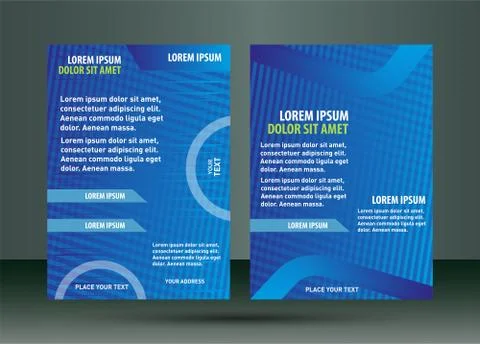 Template for advertising brochure Stock Illustration