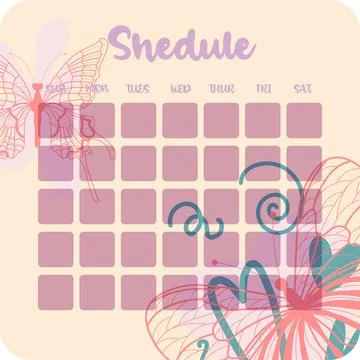 Template for agenda, schedule, planners, checklists, bullet journal, notebook イラスト素材