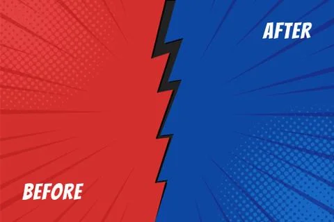 Template before and after background. Comparison card with empty space. Vecto イラスト素材