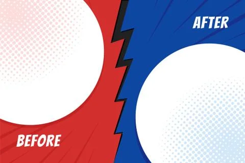 Template before and after background. Comparison card with empty space. Vecto 库存插图