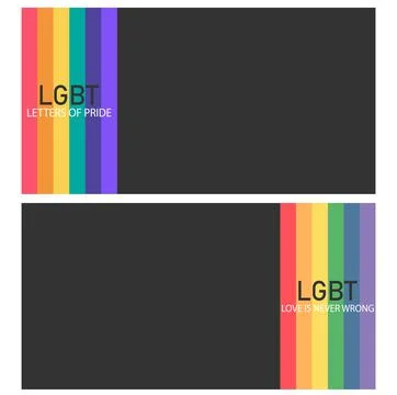 Template and background for LGBTQ in PRIDE MONTH; Stock Illustration
