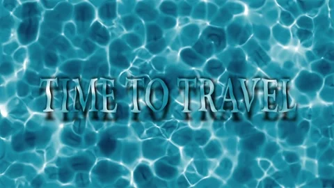 Template with animated water and text time to travel Stock Footage 152180196