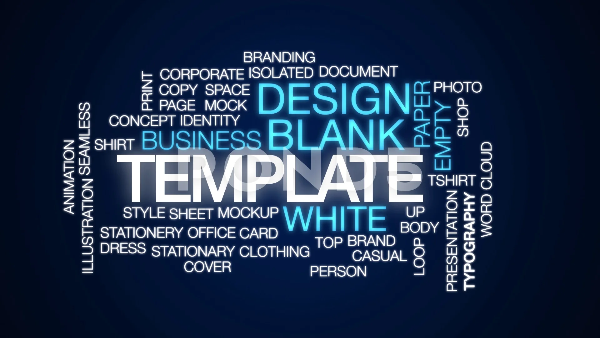 Template animated word cloud. Kinetic ty... | Stock Video | Pond5