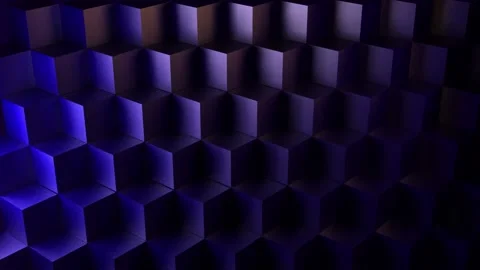 Template animation footage cubic elements blue for the site video Stock Footage 309915618
