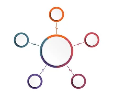 Template. Area chart. Diagram data Elements For infographics 5 position. Stock Illustration