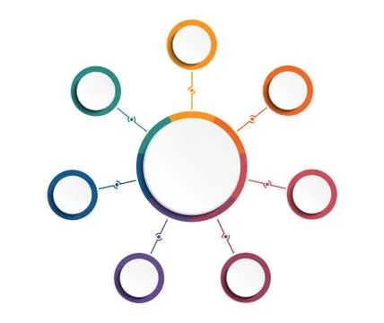 Template. Area chart. Diagram data Elements For infographics 7 position. Stock Illustration