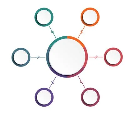 Template. Area chart. Diagram data Elements For infographics 6 position. Stock Illustration