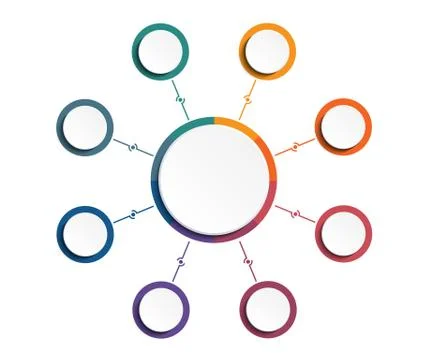 Template. Area chart. Diagram data Elements For infographics 8 position. Stock Illustration