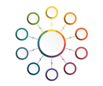 Template. Area chart. Diagram data Elements For infographics 10 position. Stock Illustration