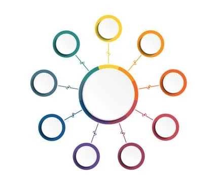 Template. Area chart. Diagram data Elements For infographics 9 position. Stock Illustration
