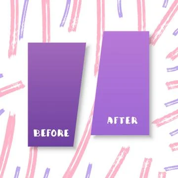 Template background before and after. Vector illustration. Stock Illustration