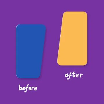 Template background before and after. Vector illustration. Stock Illustration