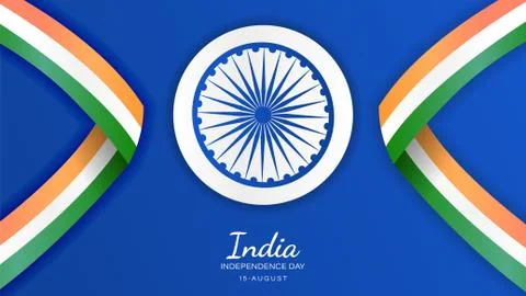 Template background banner website greeting india independence day Stock Illustration