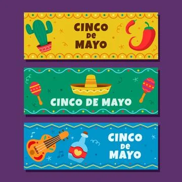 Template Banner Of Cinco De Mayo Stock Illustration