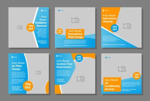 Template banner set, vector illustration Stock Illustration