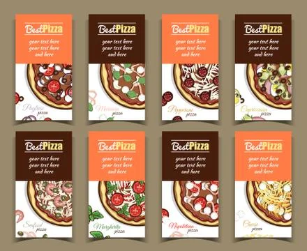 Template Banners With Pizza Stock Illustration