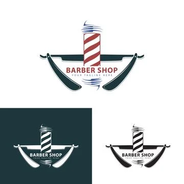 Template barbershop logo Stock Illustration