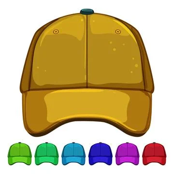 Template baseball cap cartoon vector graphic Illustrazione stock