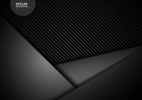 Template black geometric triangles overlapping carbon kevlar fiber background Stock Illustration