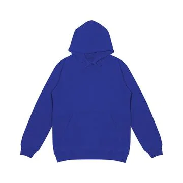 Template blank flat dark navy blue hoodie. Hoodie sweatshirt with long slee.. Foto stock