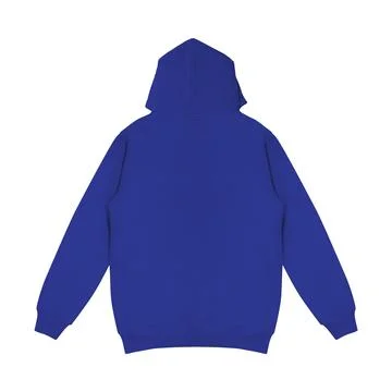 Template blank flat dark navy blue hoodie. Hoodie sweatshirt with long slee.. Stock Photos