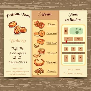 Template Booklet Bakery Stock Illustration