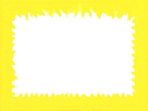 Template of a bright yellow frame with a white bid. Stock Illustration