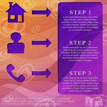 Template brochure with different symbol Stock Illustration