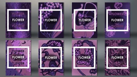 Template brochures Flower Stock Illustration