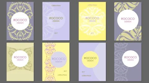 Template brochures Rococo Stock Illustration