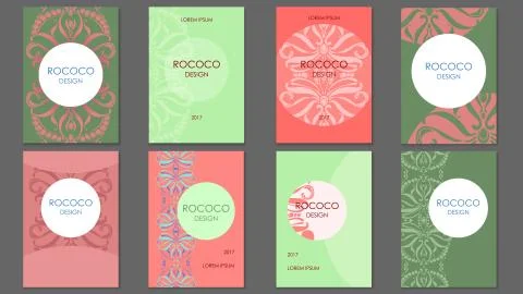 Template brochures Rococo Stock Illustration