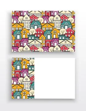 Template business cards Stock Illustration