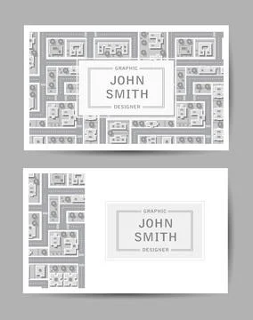 Template business cards Stock Illustration