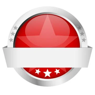 Template button with banner Illustrazione stock