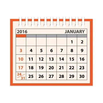 Template of the calendar Stock Illustration